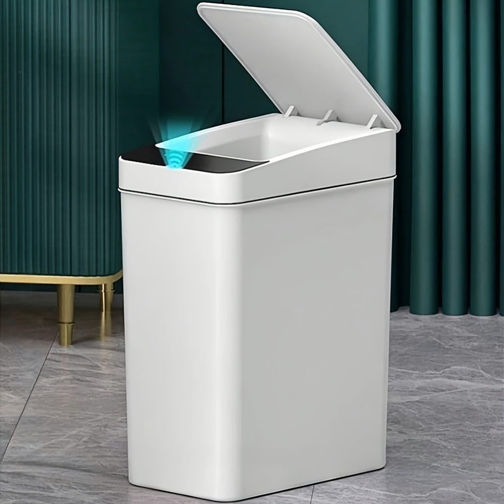 1/2 Pack Small Touchless Motion Sensor Trash Can With Lid, 2.4 Gallon Automatic Garbage Bin, Multi-use For Bathroom Kitchen Office Bedroom