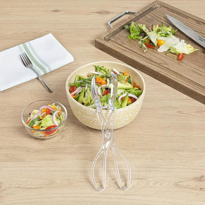 Transparent Plastic Salad Scissors, Reusable Single Serving Tool for Kitchen Salad Bowls, Buffet Tables, Outdoor Meals and Party Catering Setups