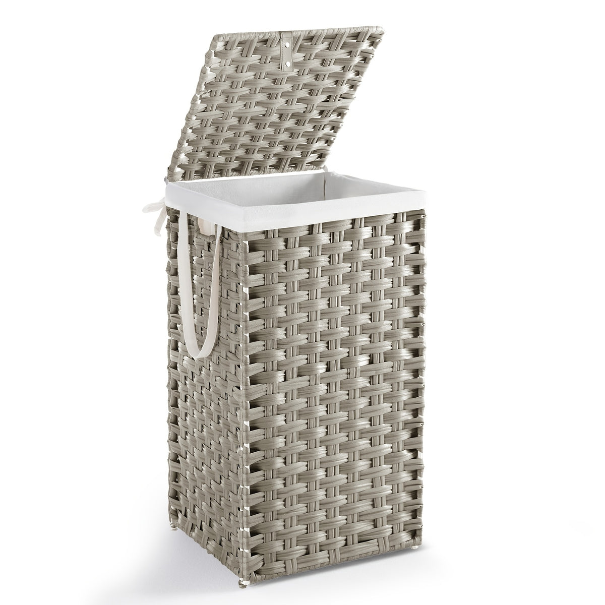 Laundry Hamper with Lid and Detachable Double Inserts, Foldable Clothes Basket in Three Capacity Options for Bedroom, Bathroom and Laundry Room Organization
