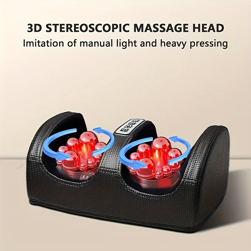 Multifunctional Foot Massager in Black or Red with Listed Acupressure, Leg and Arm Use for Instruction-Guided Home Relaxation and Adult Gift Ideas