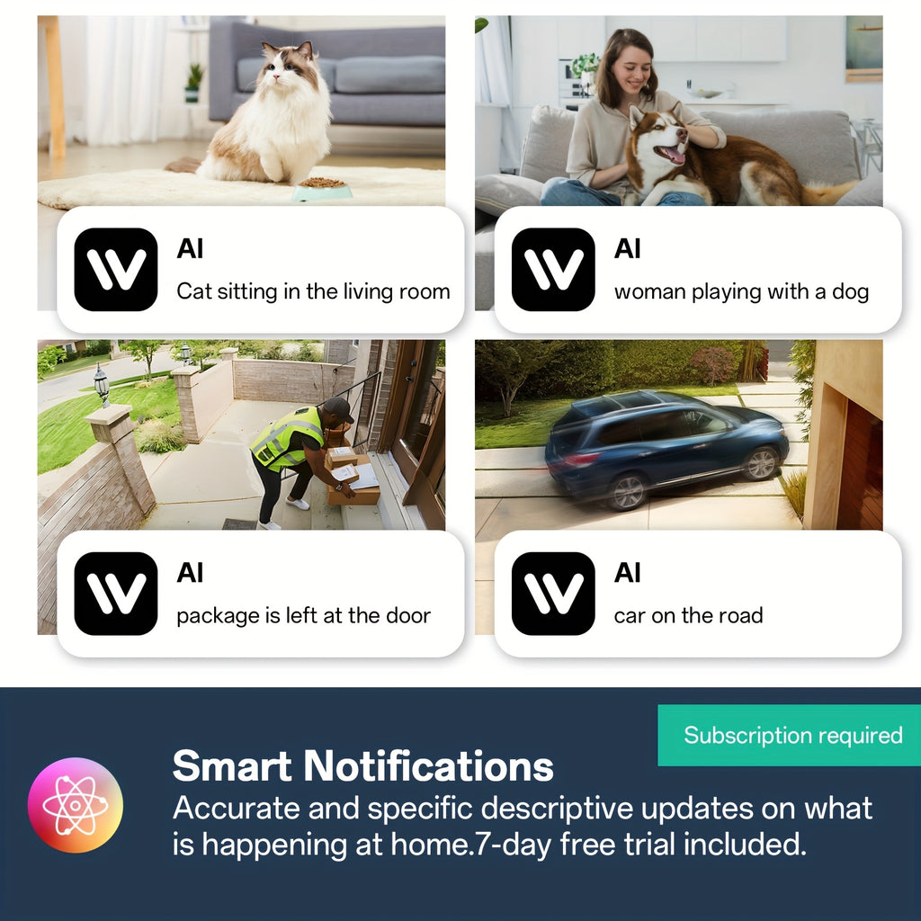 Pet Monitoring Camera 4MP QHD with 360° Panoramic View, Dual-Band WiFi, Night Vision, Two-Way Audio and Motion Alerts for Indoor Dog and Cat Check-Ins