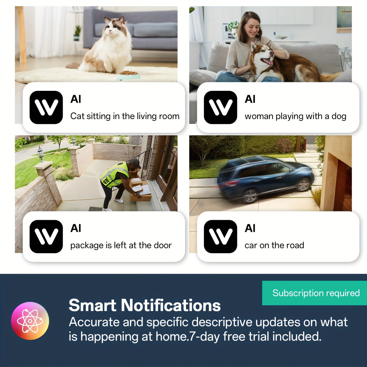 Pet Monitoring Camera 4MP QHD with 360° Panoramic View, Dual-Band WiFi, Night Vision, Two-Way Audio and Motion Alerts for Indoor Dog and Cat Check-Ins