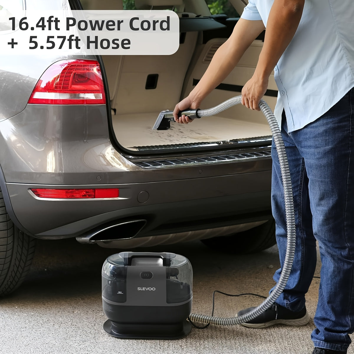 Carpet Spot Cleaner with 20kPa Suction, 500W Portable Upholstery Cleaning Machine with Dual Water Tanks and Detachable Hose for Pet Messes, Rugs and Car Seats