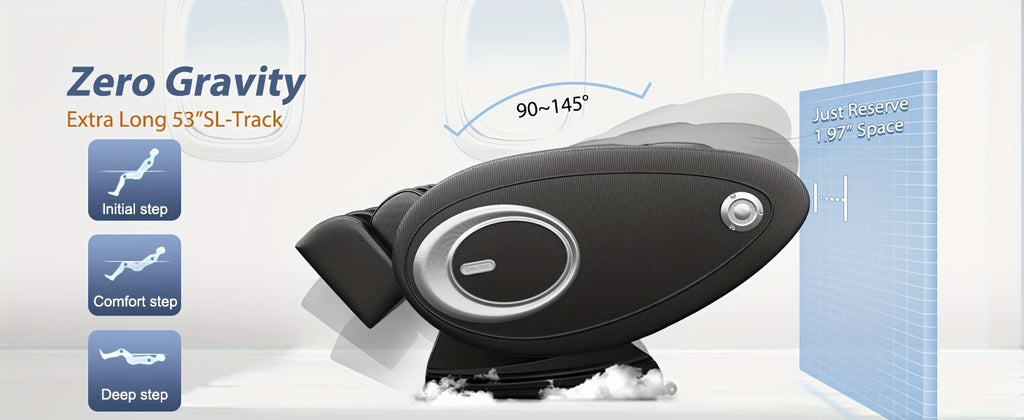 Zero Gravity Massage Chair Recliner with Heat, Full Body Massage with Foot Roller, Built-In Speaker and Touch Screen for Home Relaxation