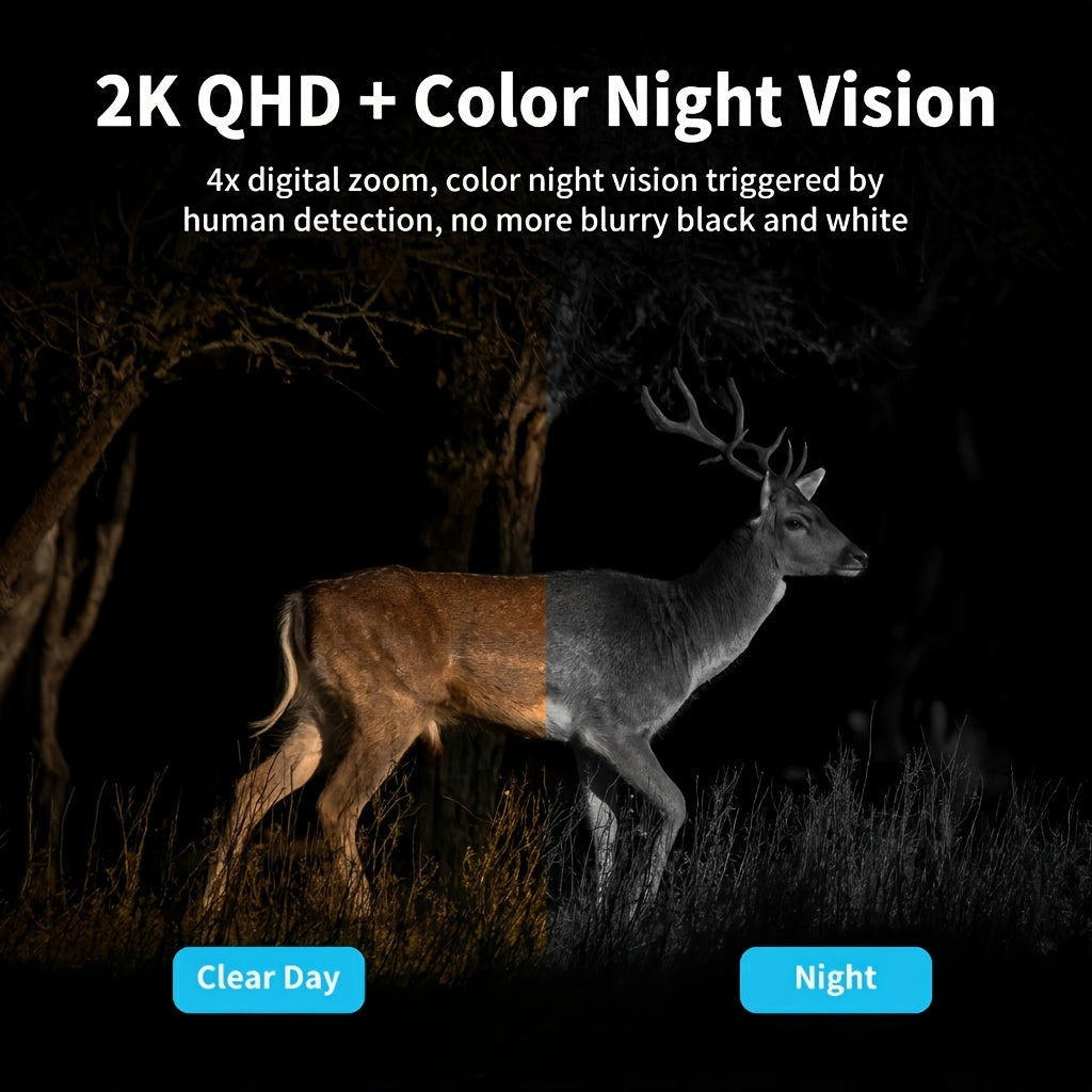 Cellular Game Camera with 4G LTE, Solar Charging, Phone App Live View and Night Vision, Motion Detection and Two-Way Audio in Camouflage 1-Pack or 3-Pack