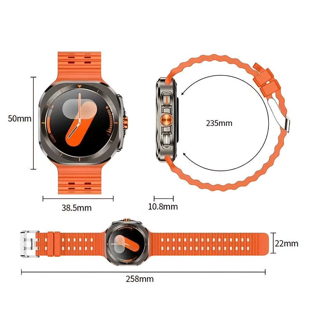 X15 Smart Watch with Call Answering and Dialing, 100+ Sports Modes, Compass, Pedometer, Alarm and 400mAh Battery for Compatible iPhone and Android Phones