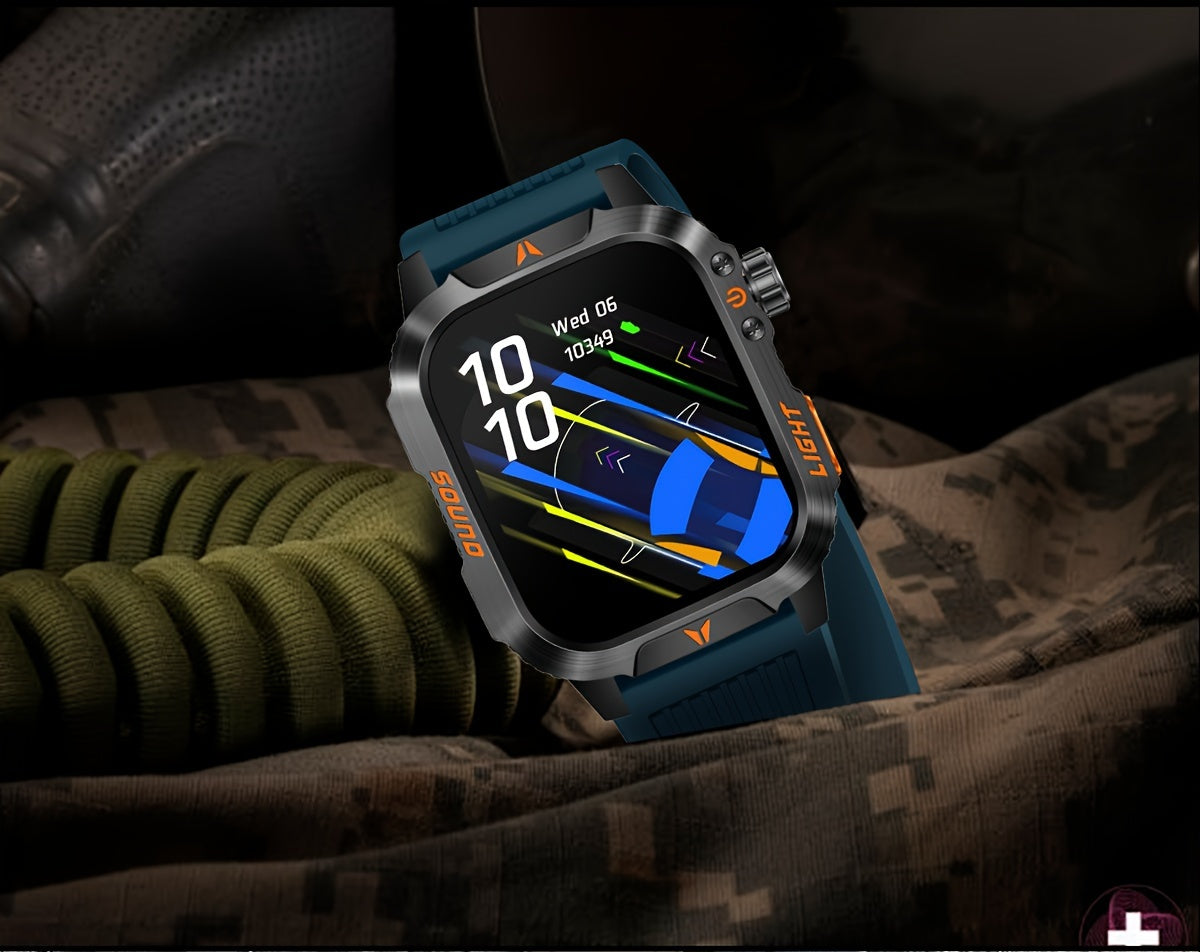 Outdoor Calling Smartwatch with Listed Compass, Altimeter, Barometer and LED Flashlight, 600mAh Battery and Sleep Tracking in Five Style Labels for Men
