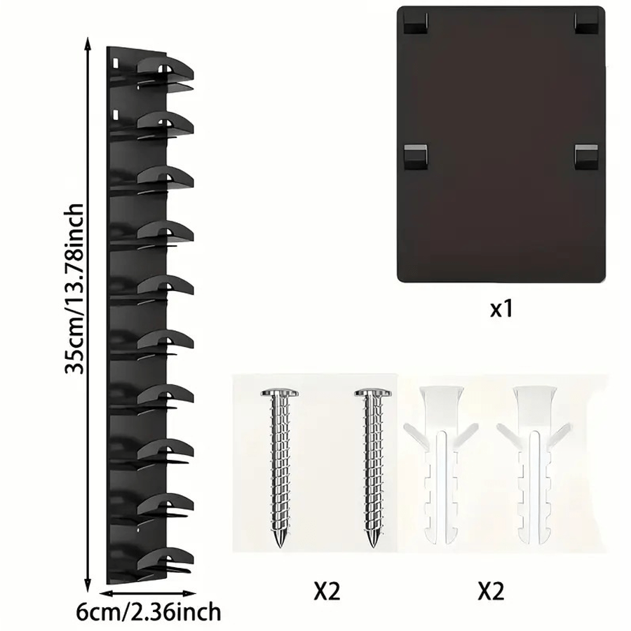 Baseball Cap Rack in Black or White with Multi-Layer Wall Storage, Single Plastic Hat Organizer with Listed Up-to-20-Cap Capacity and Two Mounting References