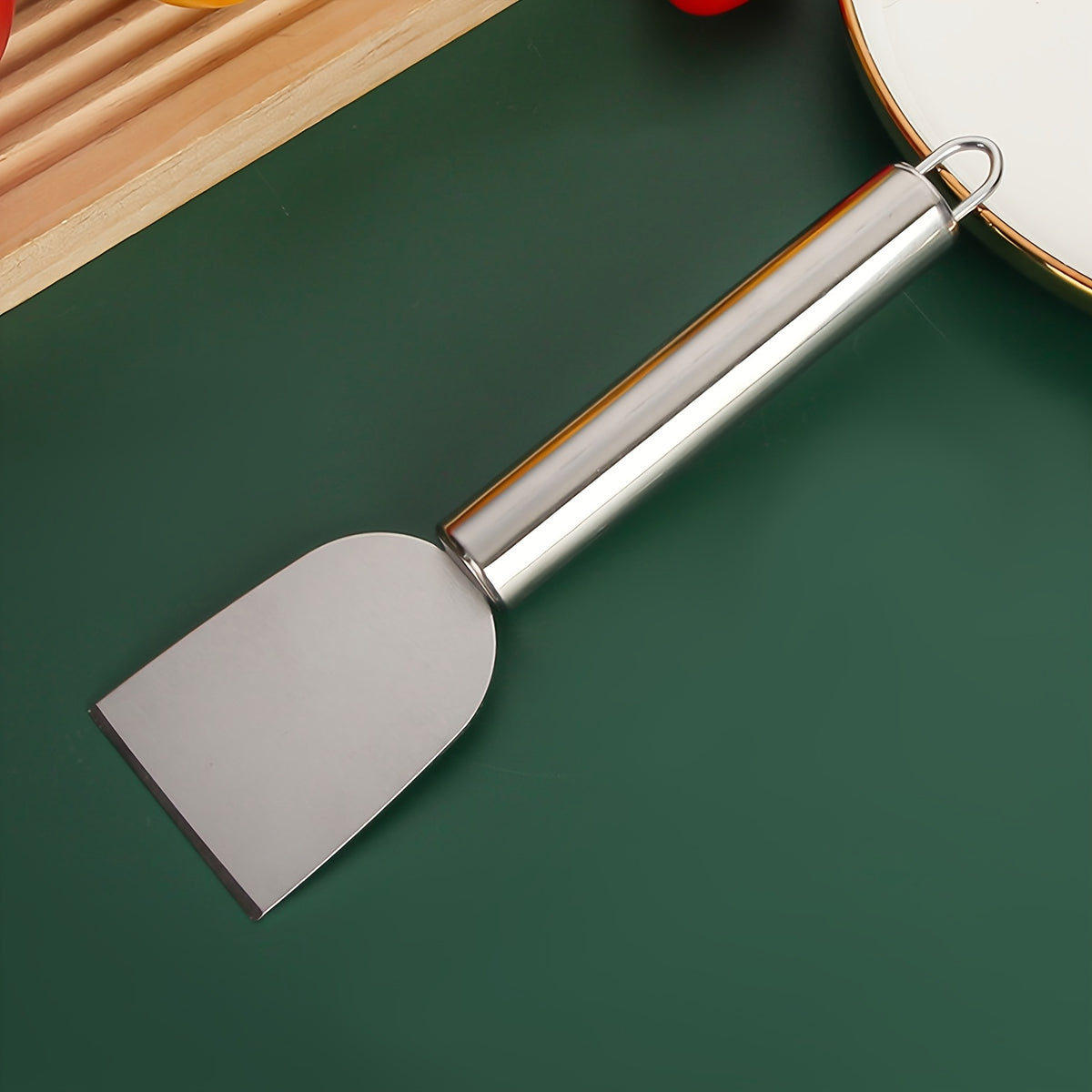 Stainless Steel Cleaning Scraper, Single Handheld Grime Removal Tool for Stubborn Residue and Grease on Compatible Household Surfaces During Routine Cleaning