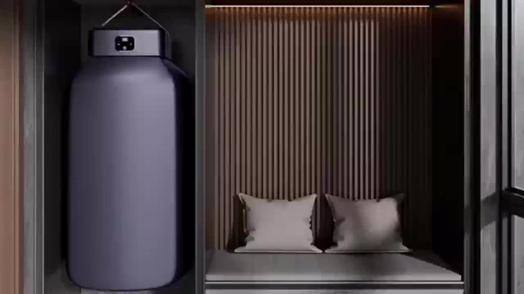 600W Portable Clothes Dryer with Two Warm-Air Modes and 1H, 2H or 8H Timer, Compact 110V Laundry Dryer with Beige1, Beige2 and UV Deluxe Model Options