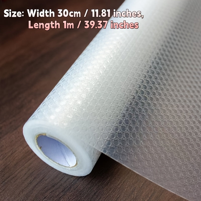 1 Roll of White Washable Oil-Resistant Anti-Slip Drawer Mat - 11.81 Inches Wide/39.37 Inches Long, Suitable for Anti-Slip Drawer Mats in Cabinets, Drawers, And Shoe Cabinets