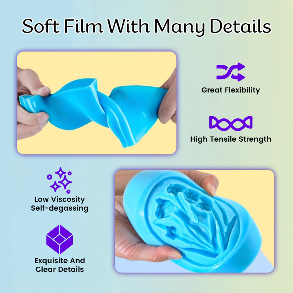 Silicone Mold Making Kit by NASUBI, Liquid Silicone Rubber with Listed 1:1 Weight Mixing Ratio and 35oz or 72oz Options for Compatible Resin, Soap and Candle Craft Molds