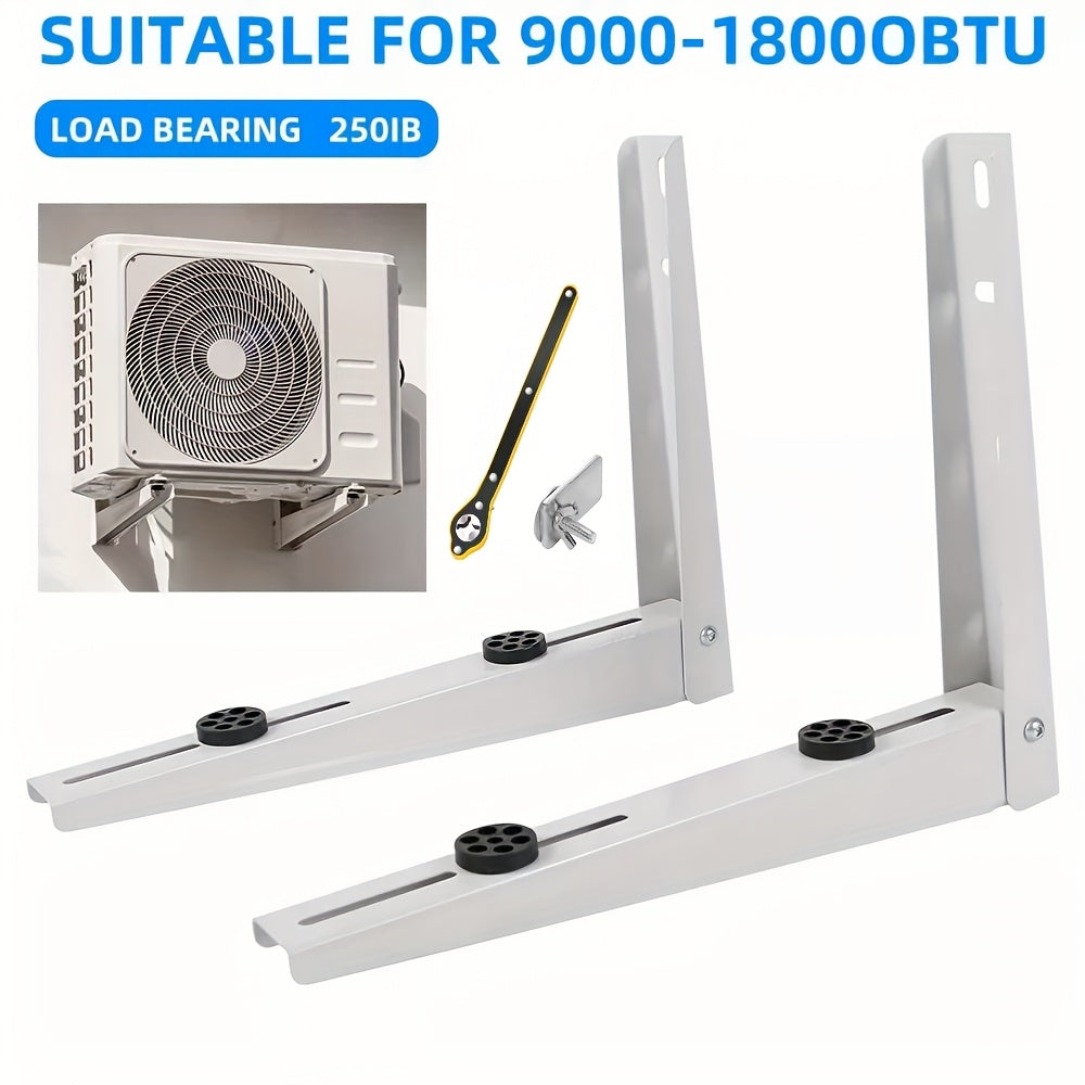 Heavy Duty Mini Split Wall Mount Bracket, Outdoor Air Conditioner and Heat Pump Wall Bracket for 9000-18000 BTU Ductless AC and Heating Systems, Rust-Resistant Steel Support for Safe Mounting and Easy Installation