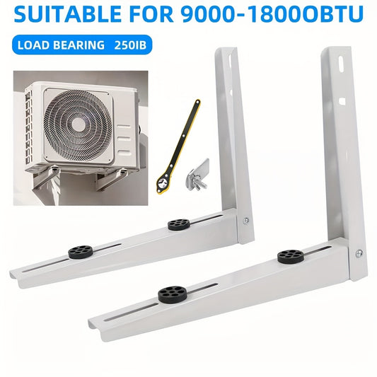 Heavy Duty Mini Split Wall Mount Bracket, Outdoor Air Conditioner and Heat Pump Wall Bracket for 9000-18000 BTU Ductless AC and Heating Systems, Rust-Resistant Steel Support for Safe Mounting and Easy Installation