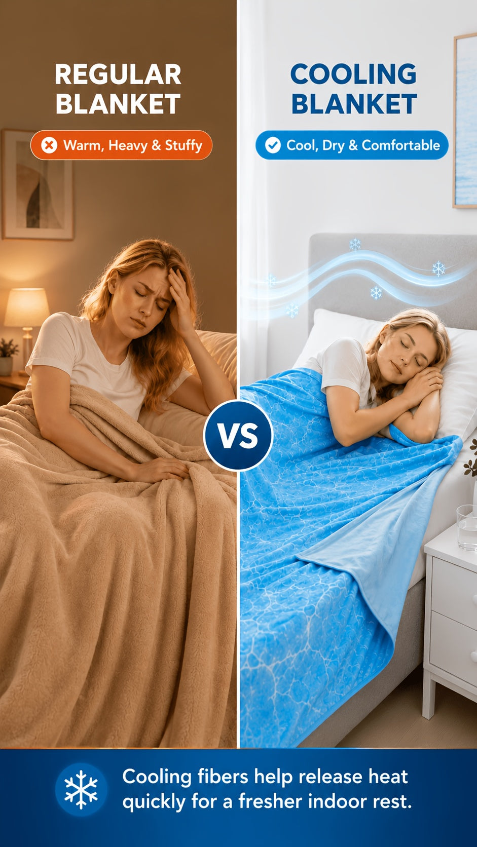 Cool-Touch Summer Blanket for Hot Sleepers, Lightweight Breathable Machine Washable Bed and Sofa Layer in Throw, Twin, Queen or King Sizes