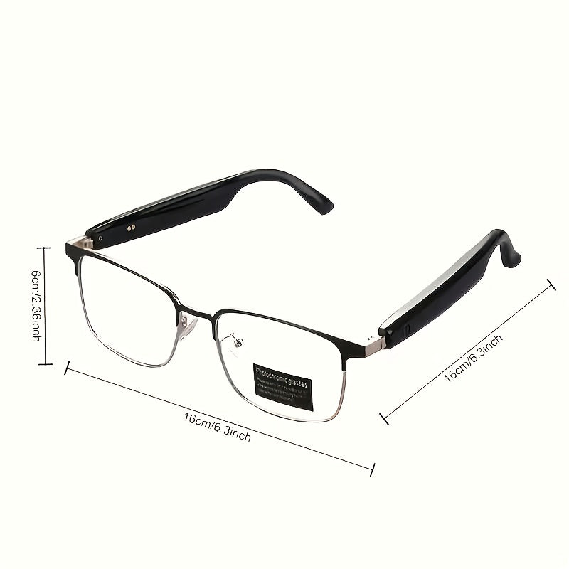 AI Translation Audio Glasses with Listed 130+ Language Support, Built-In Microphone and Speaker, Voice Calling and Color-Changing Lens Wording in Three Frame Styles