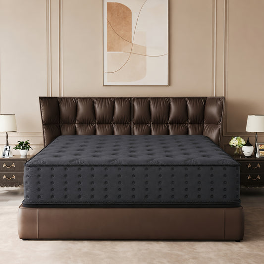 Multilayer Hybrid Mattress with Memory Foam and Pocket Springs, Medium Firm 12 or 14 Inch Models in Twin, Full, Queen and King Sizes for Home Bedroom Setups