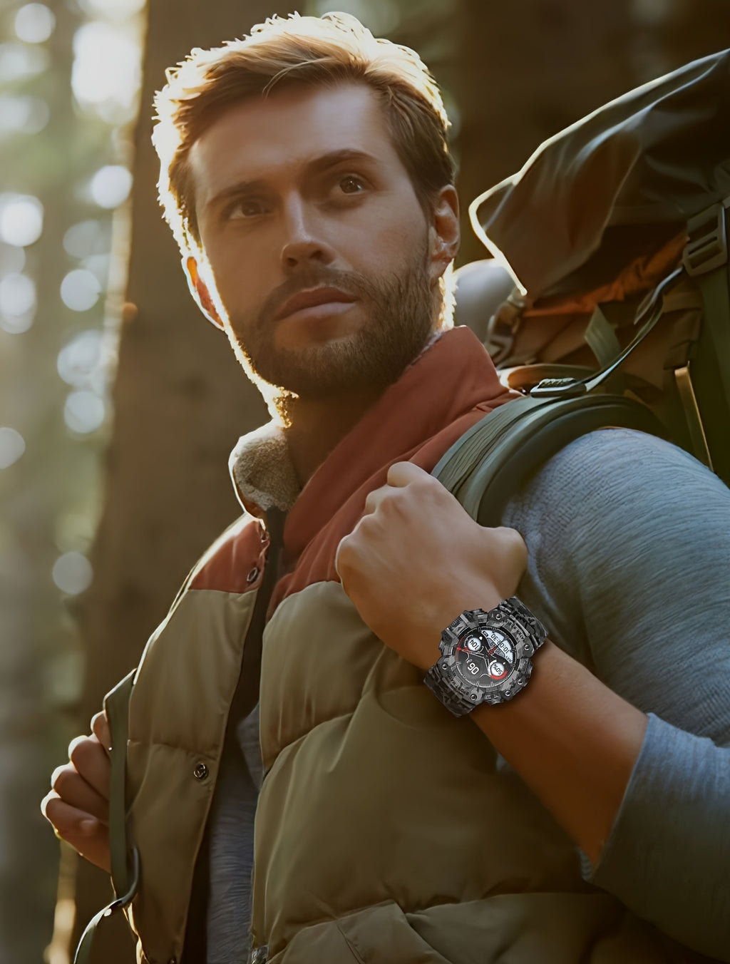 1.32-Inch TFT Smartwatch for Men with Calling, LED Flashlight, 100+ Sports Modes and Sleep Tracking, iPhone Android Compatibility in Eleven Color Options