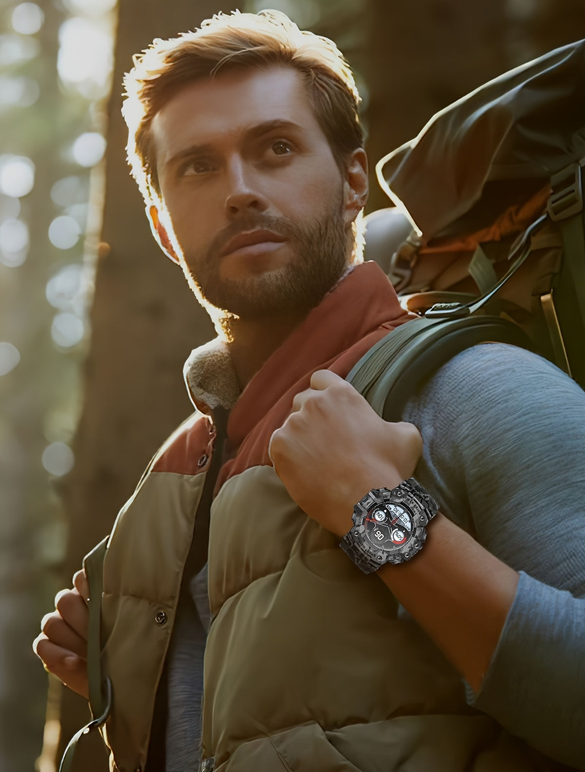 1.32-Inch TFT Smartwatch for Men with Calling, LED Flashlight, 100+ Sports Modes and Sleep Tracking, iPhone Android Compatibility in Eleven Color Options