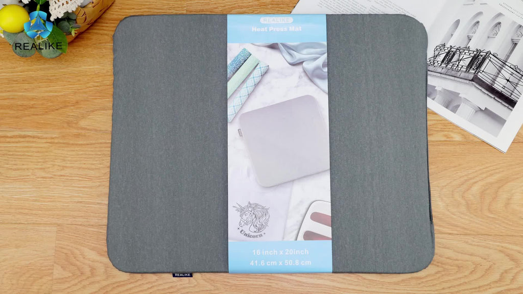 Heat Press Insulation Mat in Gray, Double-Sided Craft Pressing Pad with Four Size Options for Compatible Heat Transfer Projects and DIY Fabric Ironing