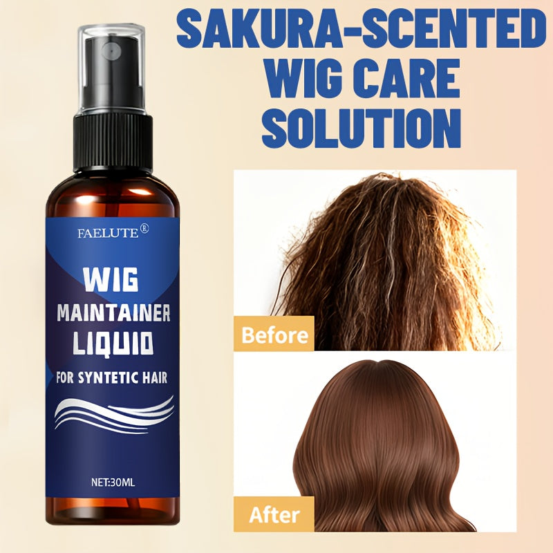 Wig Conditioning Mist Spray for Synthetic Wig Styling, Lightweight Detangling and Smoothing Care with Shine for Straight, Curly, Long and Short Looks