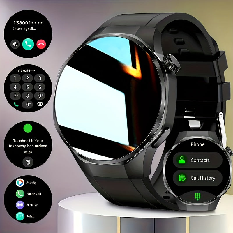 Men's Hexagonal Bezel Smartwatch with TFT Display, Wireless Calling, Message Notifications, 150+ Sports Modes and Custom Watch Faces for Android iOS