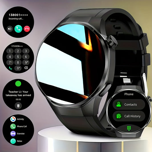 Men's Hexagonal Bezel Smartwatch with Wireless Calling, TFT Display, 150+ Sports Modes and Photo Watch Faces, Four Style Options for Android and iOS