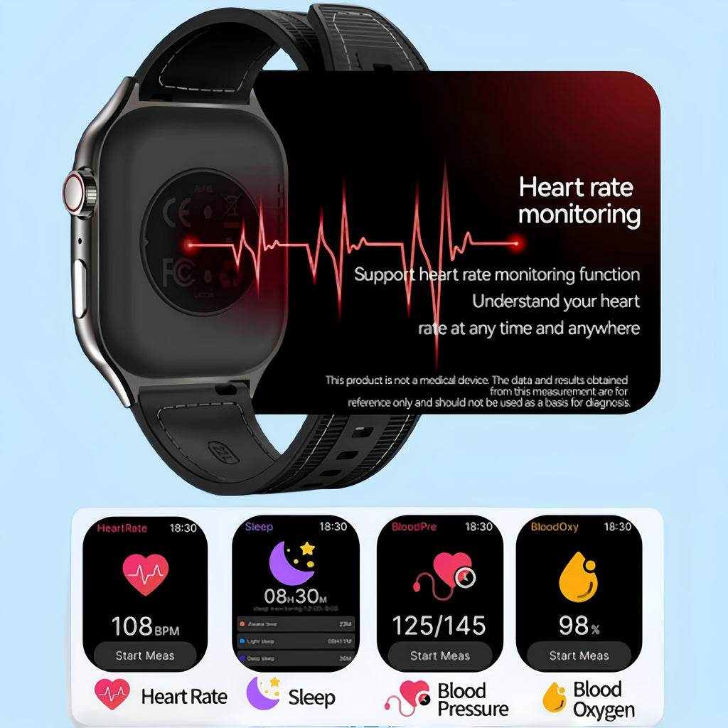 Curved OLED Calling Smartwatch with Listed 2.01-Inch Touchscreen, Voice Assistant, Mini Games and 100-Plus Sports Modes, Magnetic Charging and Four Color Choices