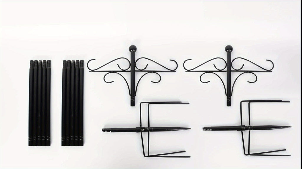 Adjustable Garden Shepherd Hooks RX-MYGF16 with Listed Five-Prong Bases, Two- or Four-Pack Labels for Hanging Bird Feeders, Plant Baskets and Decorative Lanterns