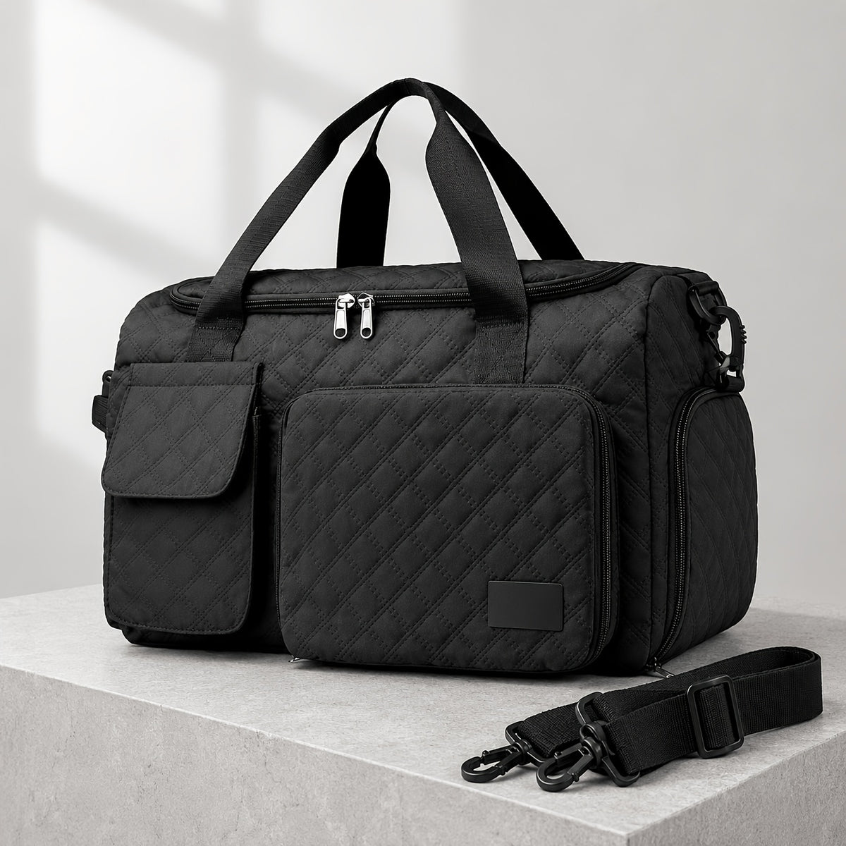 Dry-Wet Separation Travel Tote Bag with Double-Side Pockets, Shoulder and Crossbody Handbag in Six Color and Size Options for Gym and Trips