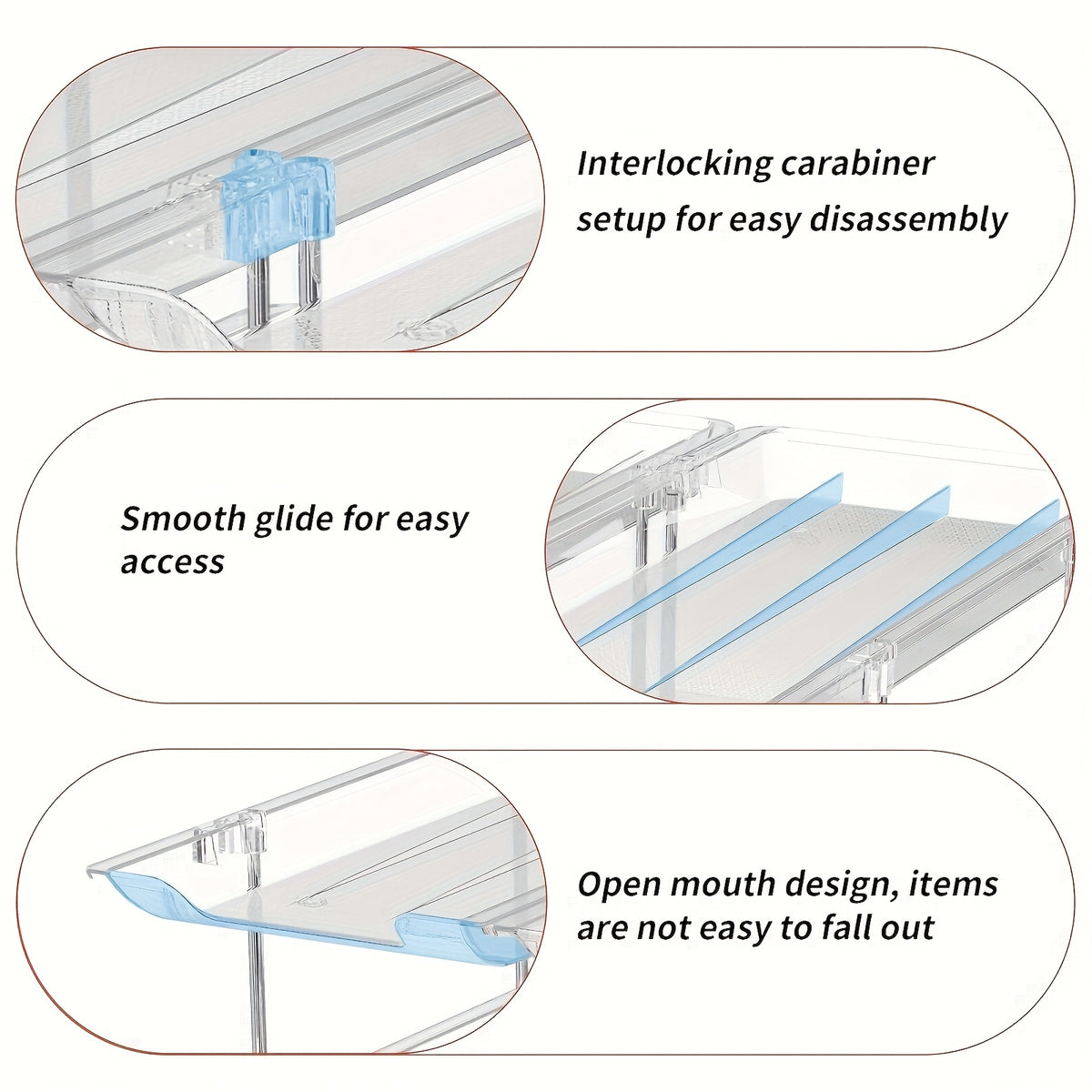 Three-Tier Can Organizer Rack, Clear Plastic Stackable Rolling Storage for Soda and Canned Foods, 3 Layers-3 Sets Option with Listed 36-Can Capacity Reference