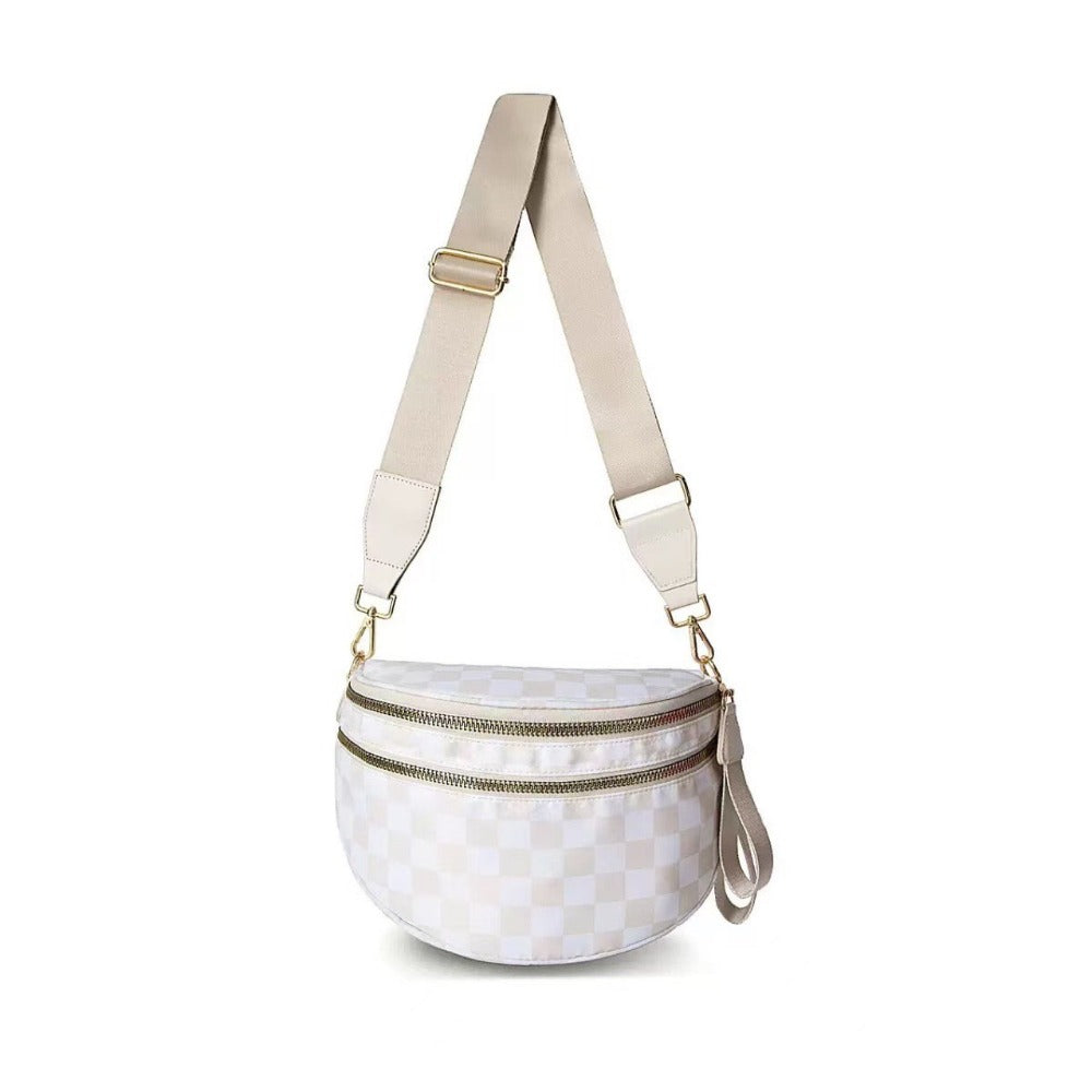 Soft Crossbody Bag for Women with Plaid, Check and Leopard Print Options, Shoulder and Handheld Carry Handbag in Thirteen Styles for Everyday Outings