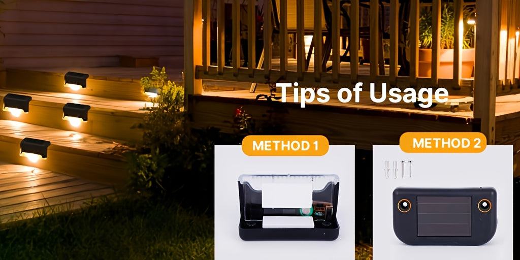 Warm White Solar Step Lights, 16 or 32-Pack Outdoor LED Accents with ABS Housing, Screw Mounting and Automatic On/Off in Black, White or Brown