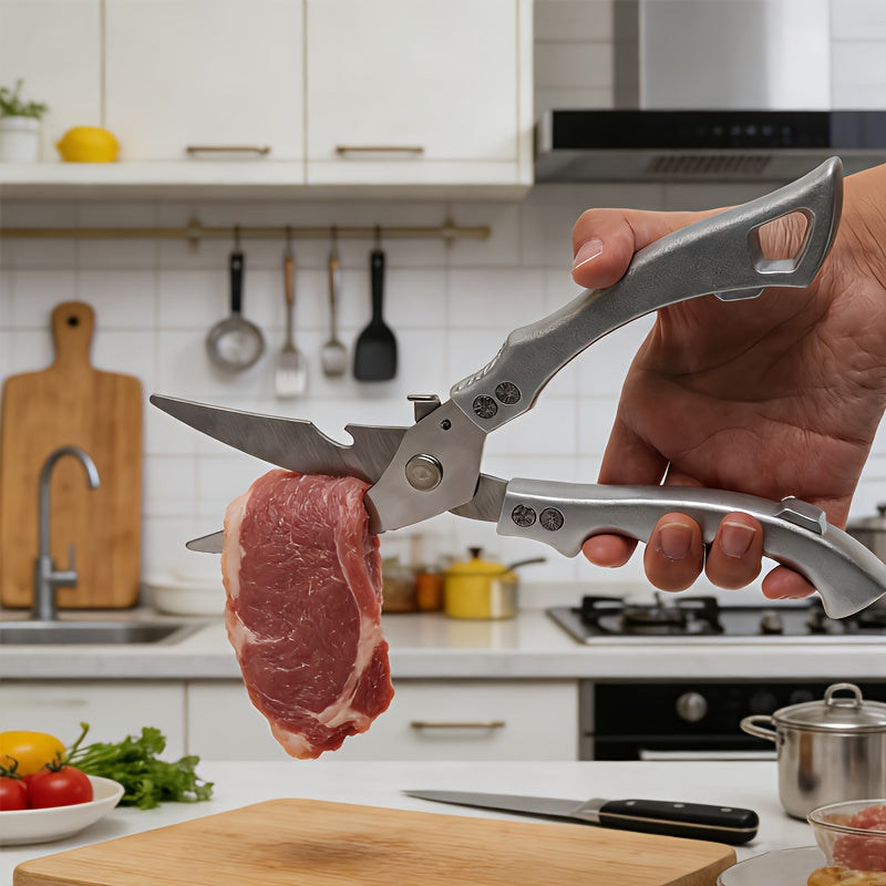 7-Piece Stainless Steel Kitchen Knife Set with Listed Replaceable Blades and Handcrafted Design for Home Cooking, Ingredient Prep and Kitchen Gift Ideas