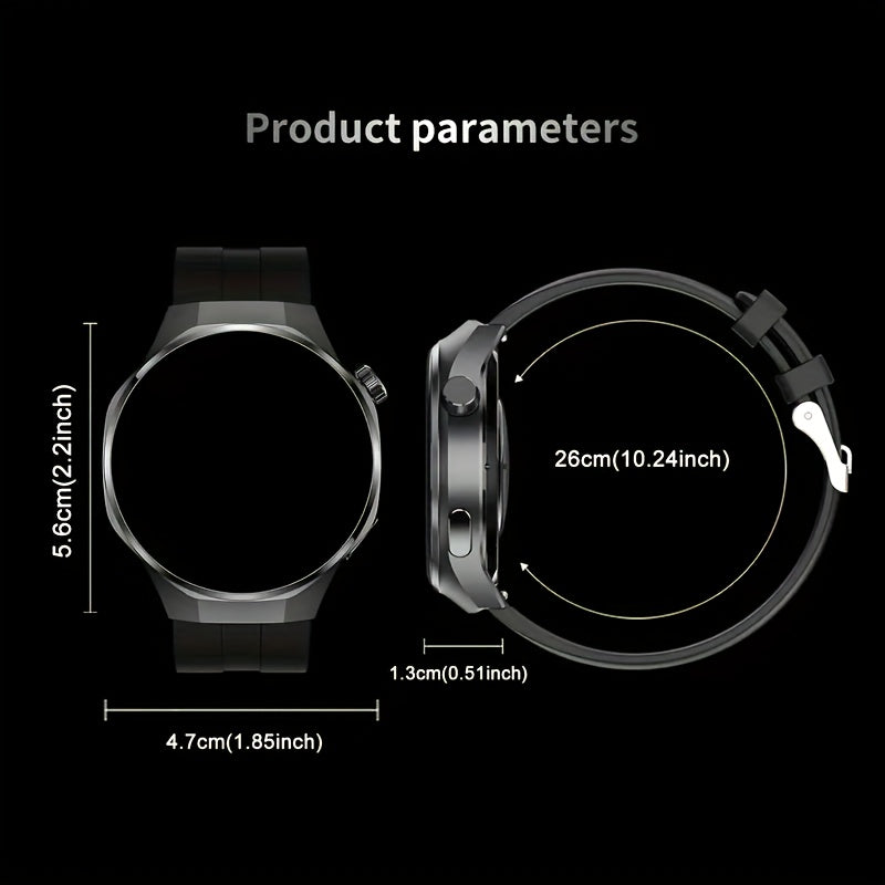 Men's Hexagonal Bezel Smartwatch with TFT Display, Wireless Calling, Message Notifications, 150+ Sports Modes and Custom Watch Faces for Android iOS