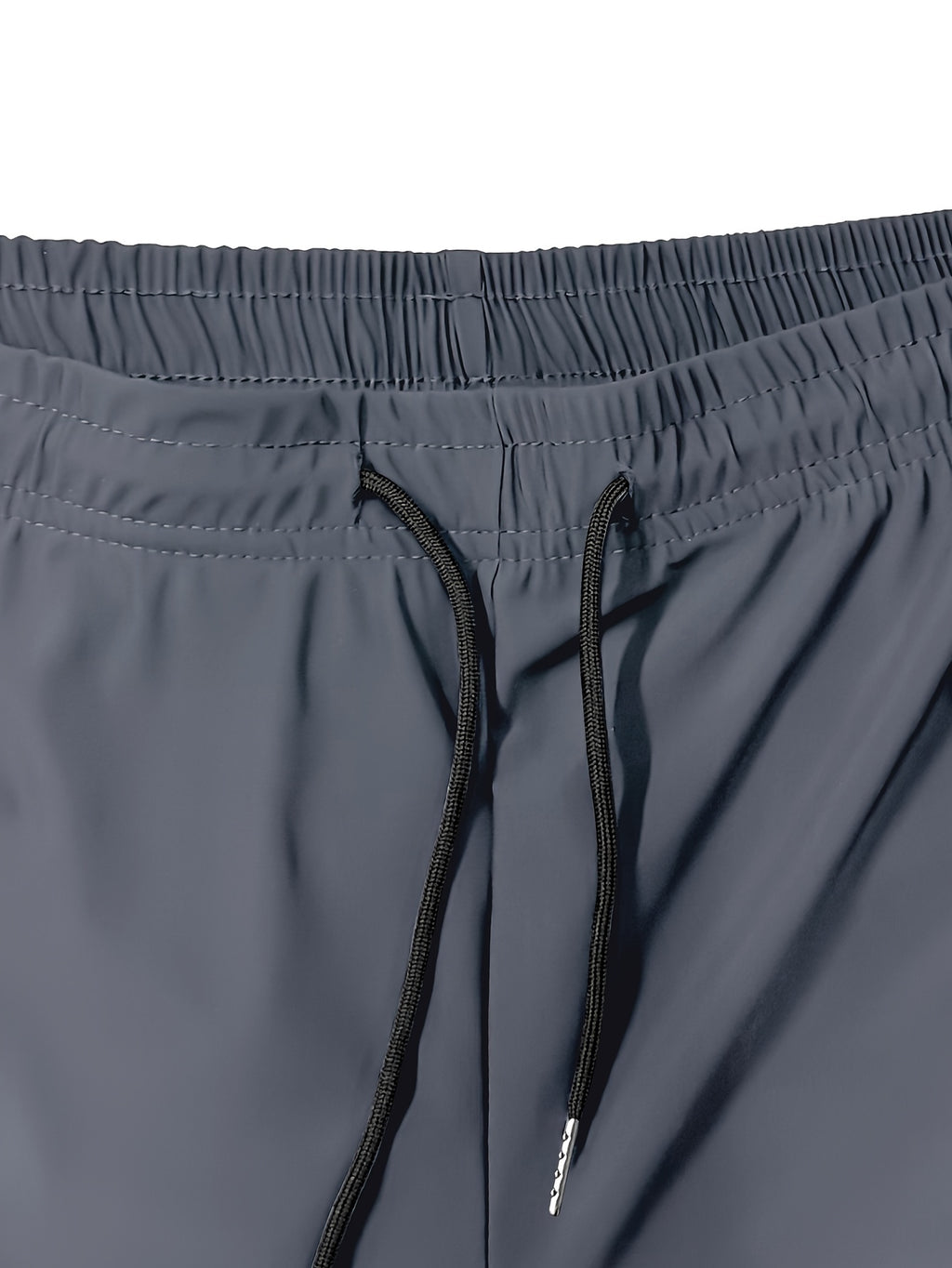 Men's Stretch Shorts with Drawstring Waist and Zippered Pockets, 85% Polyamide and 15% Elastane Fabric in Eight Color-Style Labels for Casual Summer Wear
