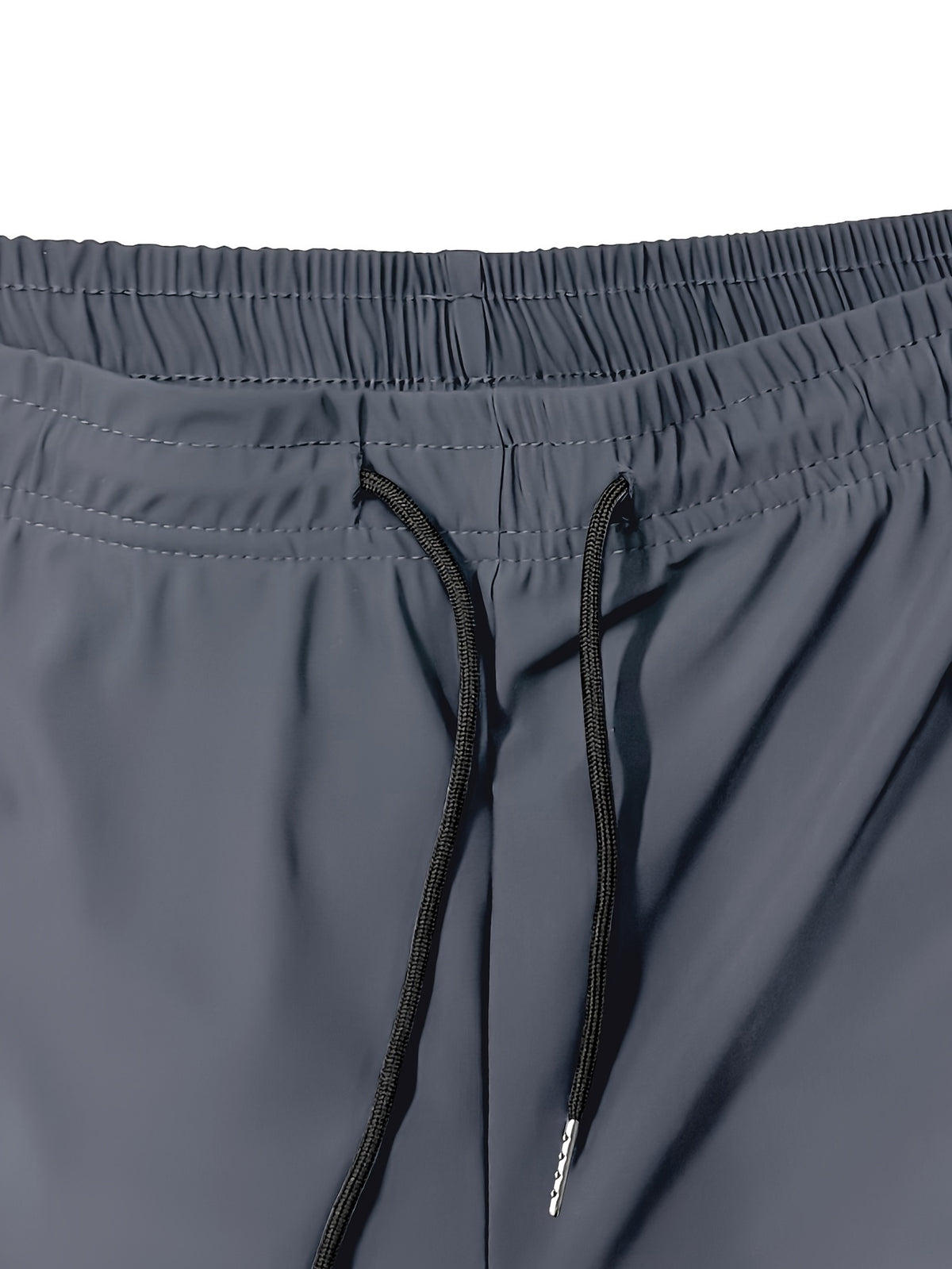 Men's Stretch Shorts with Drawstring Waist and Zippered Pockets, 85% Polyamide and 15% Elastane Fabric in Eight Color-Style Labels for Casual Summer Wear