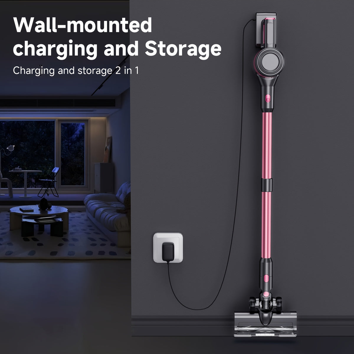 8-in-1 Cordless Vacuum Cleaner for Home, Lightweight Wireless Household Vacuum for Hardwood Floors, Carpets and Pet Hair in Four Color Options