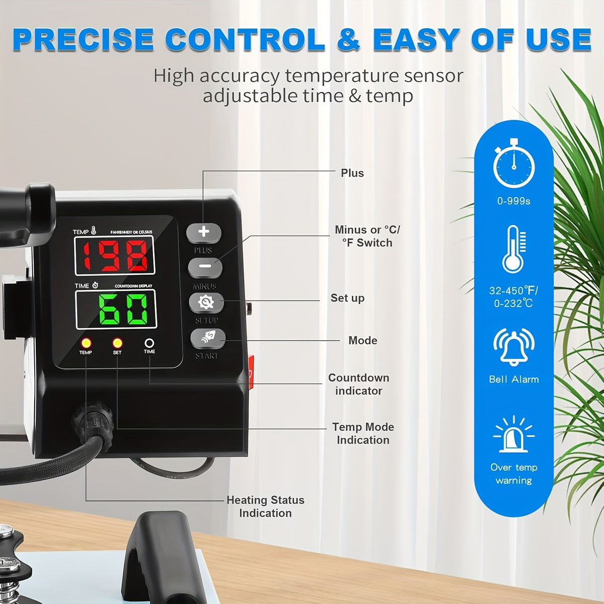 Combo Heat Press Machine with 5-in-1 or 8-in-1 Attachment Sets, 15x15 and 15x12 Inch Options or 12x10 Inch Textile-Only Press for DIY Customization