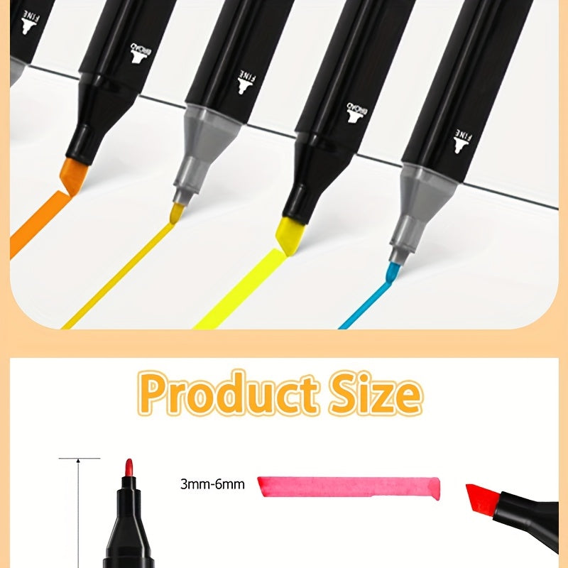 Drawing Marker Set with Dual Tips and Listed A4 Sketchbook, 168, 204 or 262 Color Options for Sketching, Coloring, Illustration and Creative Office Art Projects