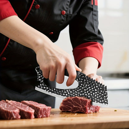 Butcher Knife and Meat Cleaver Set for Home Kitchen Preparation, White Option with Listed Non-Stick Design for Meat and Poultry Cutting and Cooking Tasks