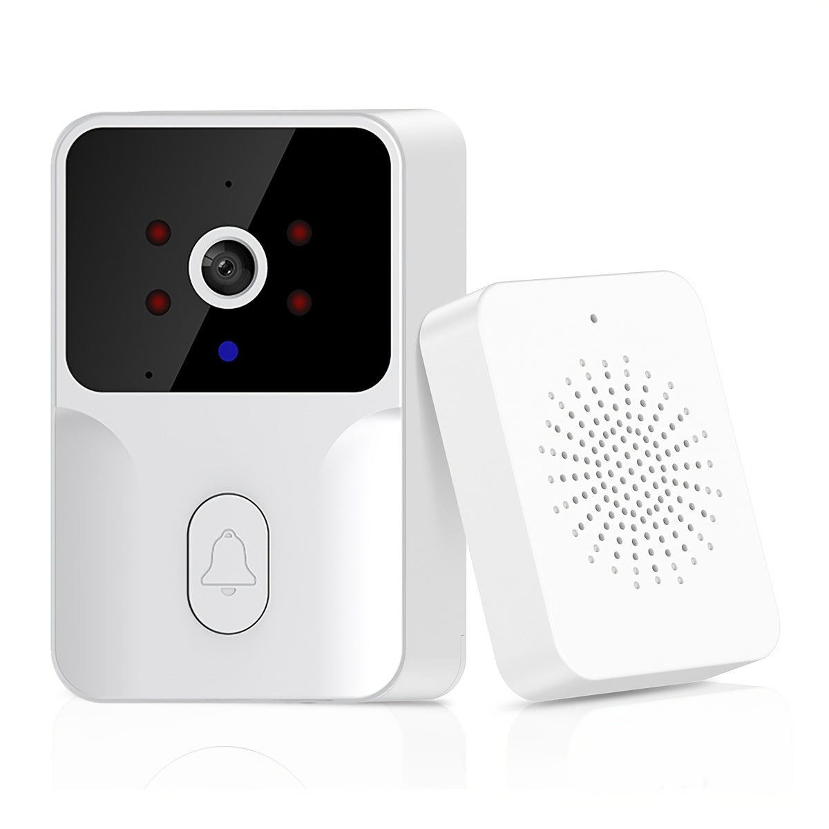 Tuya Smart WiFi Doorbell Camera, Rechargeable Wireless Video Doorbell with Night Vision, Voice Change, Two-Way Calls and Photo Recording for Home Entry