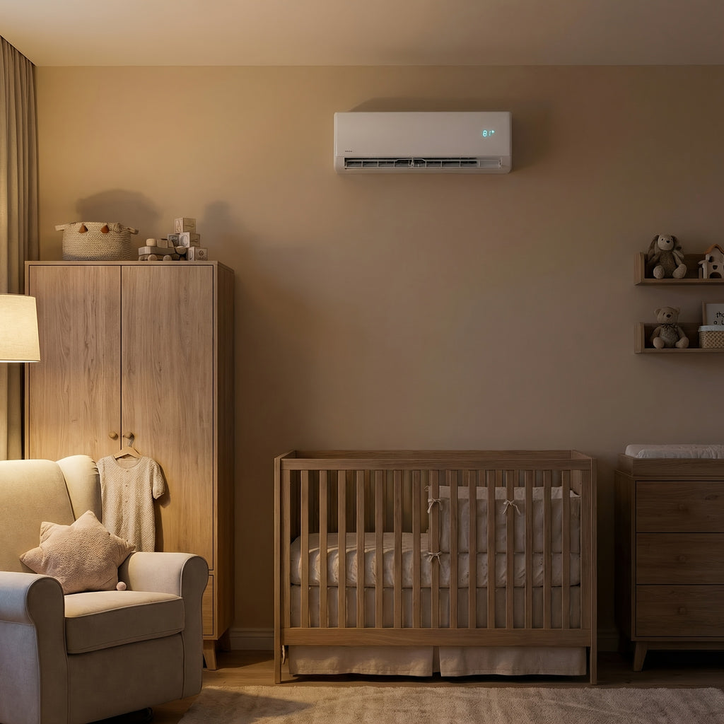 Ductless Mini Split Air Conditioner and Heat Pump, 11500 BTU WiFi Inverter System with Remote Control, Installation Kit and Washable Filter