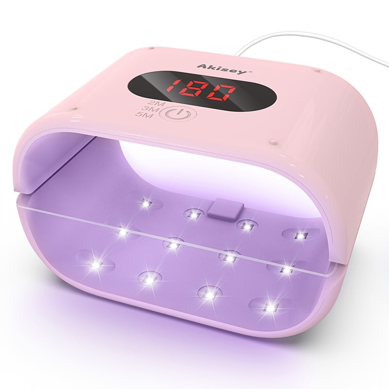 Double-Sided UV Resin Curing Lamp M24 with Listed 36W Power and 24 LEDs, Digital Display and 2, 3 or 5 Minute Settings, Pink or White for Jewelry Craft Projects