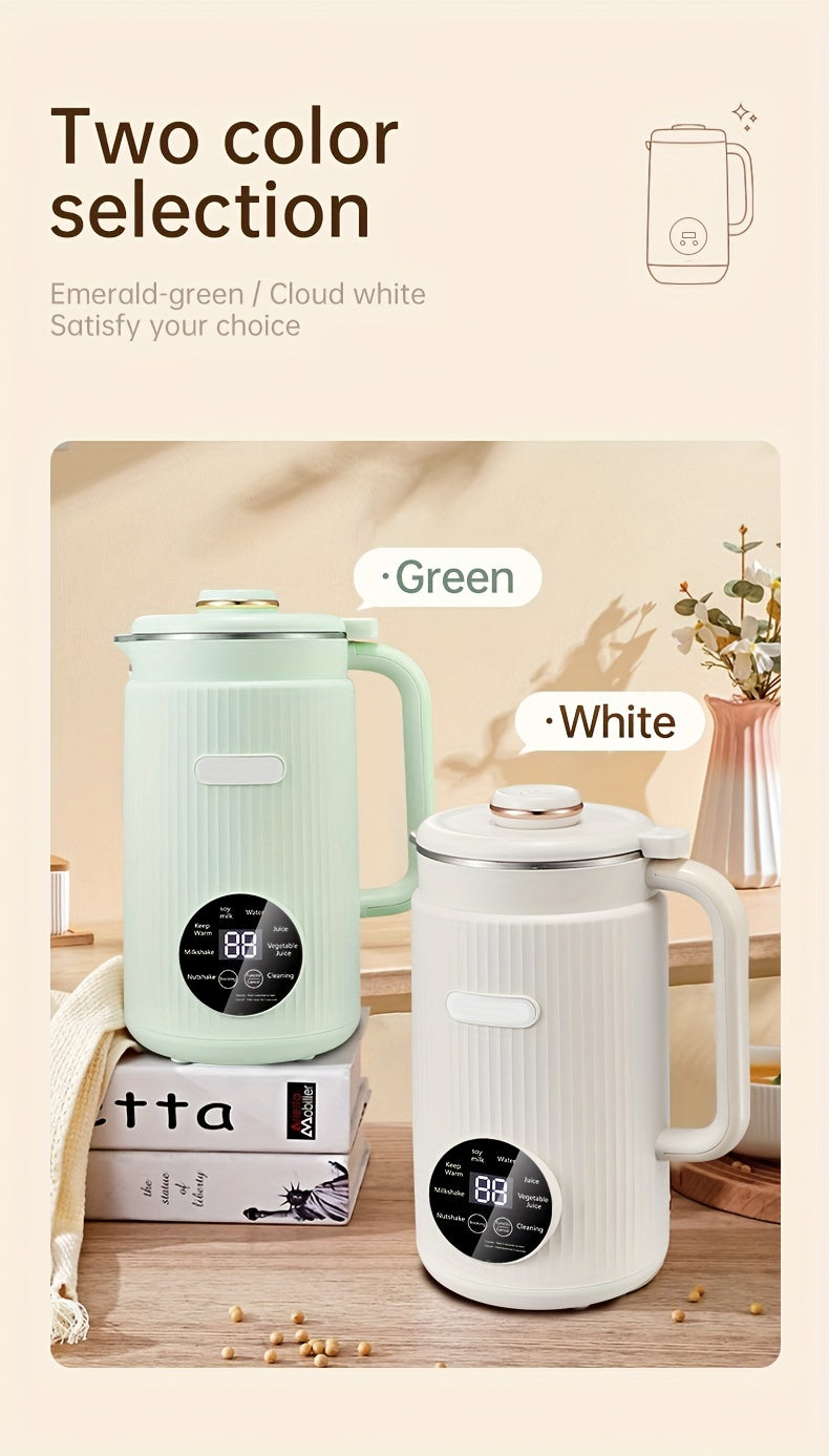 Plant-Based Milk Maker 35 oz with Listed Eight-Blade Design, Off-White Nut and Soy Beverage Machine with Delay Start, Keep Warm and Self-Cleaning Functions