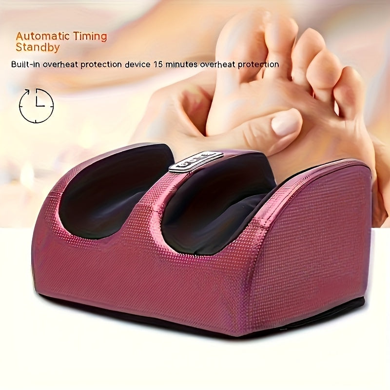 Multi-Style Electric Foot Massager with Listed Heat and Kneading Functions, Black or Red Enhanced Model Labels for Manufacturer-Approved Personal Care Use
