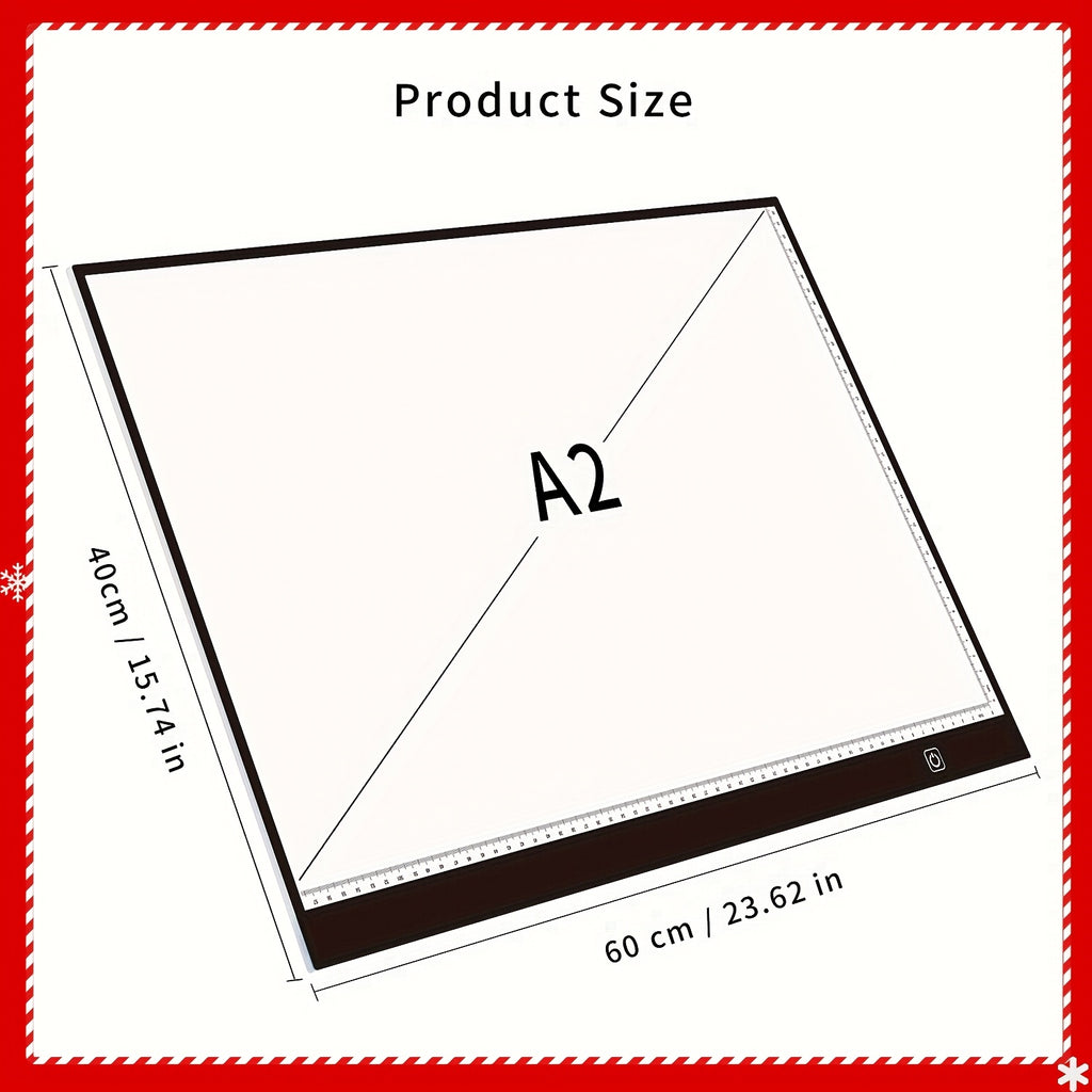 LED Tracing Light Pad with Adjustable Brightness, A2 and A3 Clip Set Options with Single or Double Light Bar References for Sketching and Diamond Painting