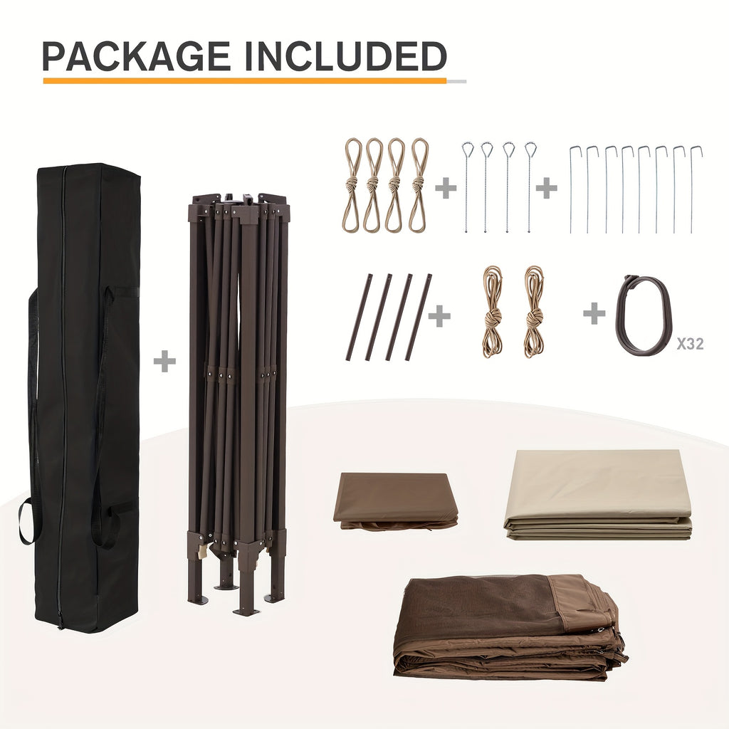 Pop Up Gazebo Tent with Listed Mosquito Netting and Lightweight Frame, Portable Netted Outdoor Canopy for Camping, Backyard Picnics and Poolside Gatherings