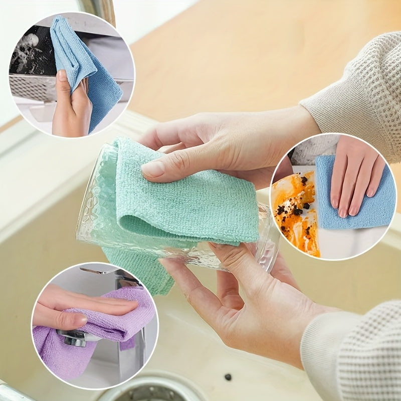 Reusable Cleaning Cloth Roll with 30 Listed Wipes, Microfiber Towel Format in Pink, Light Green or Blue for Household Kitchen, Car and RV Cleaning Tasks