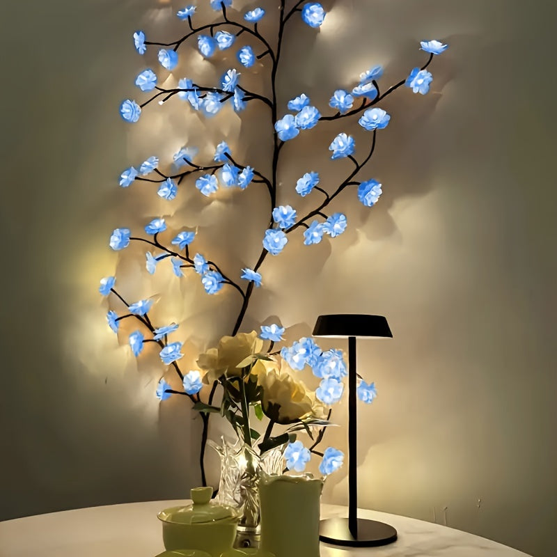 USB-Powered Decorative Fairy Lights by AMill with Cherry Blossom Garland Reference, Dimmable Indoor Lighting and Firework, 96LED, Pink or Butterfly Options